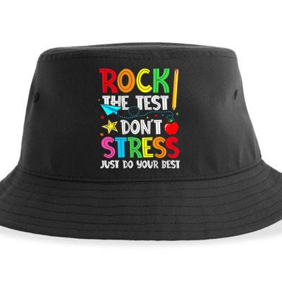 Rock The Test Don't Stress Just Do Your Best Sustainable Bucket Hat
