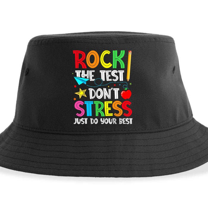 Rock The Test Don't Stress Just Do Your Best Sustainable Bucket Hat