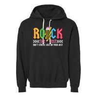 Rock The Test Testing Day Don't Stress ABCD Alphabet Garment-Dyed Fleece Hoodie