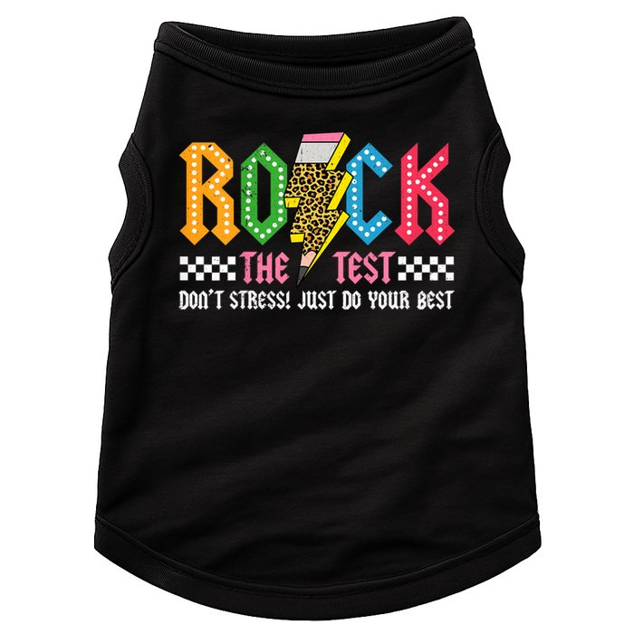 Rock The Test Testing Day Don't Stress ABCD Alphabet Doggie Tank