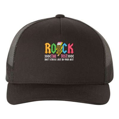 Rock The Test Testing Day Don't Stress ABCD Alphabet Yupoong Adult 5-Panel Trucker Hat