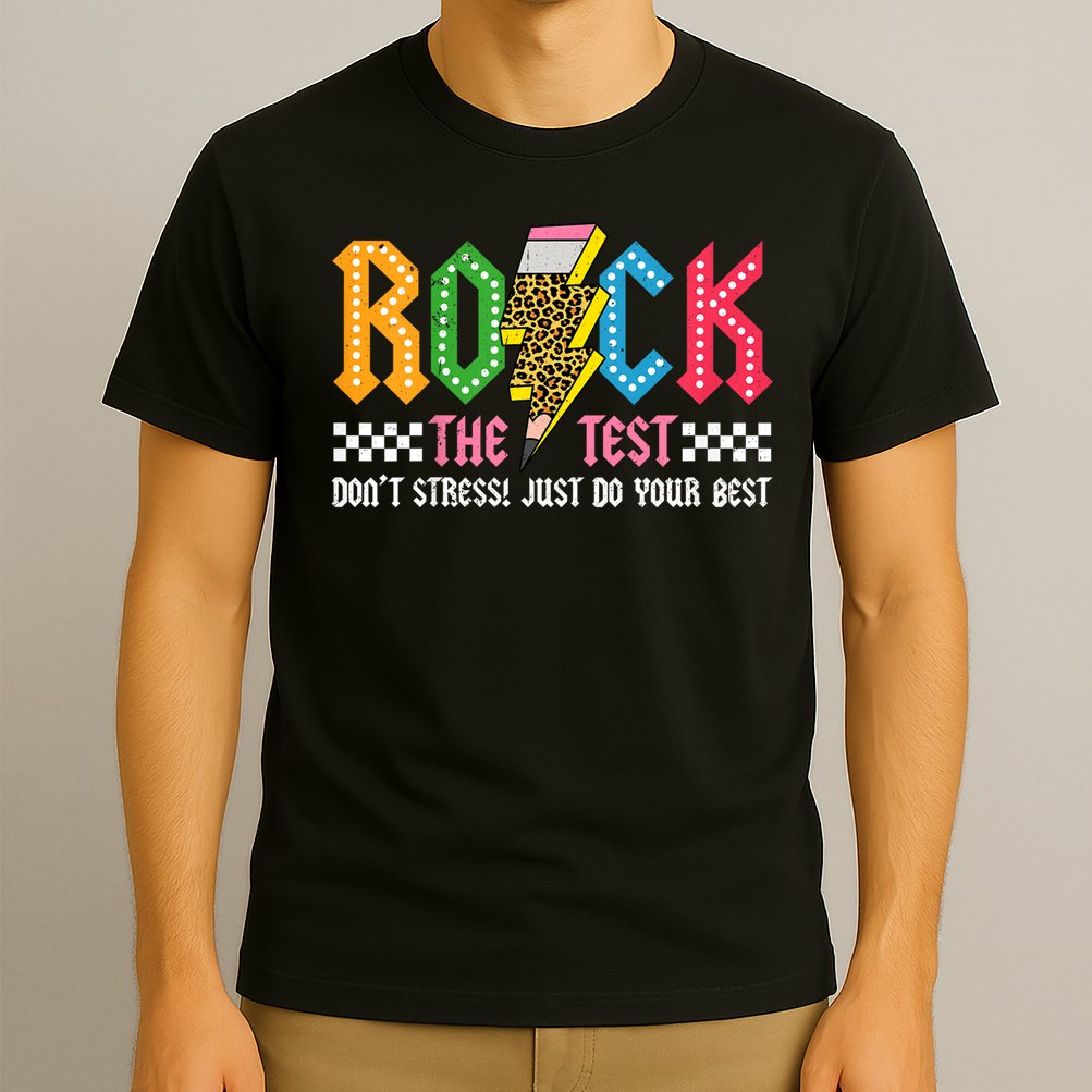 Rock The Test Testing Day Don't Stress ABCD Alphabet T-Shirt