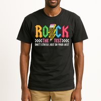Rock The Test Testing Day Don't Stress ABCD Alphabet Tall T-Shirt