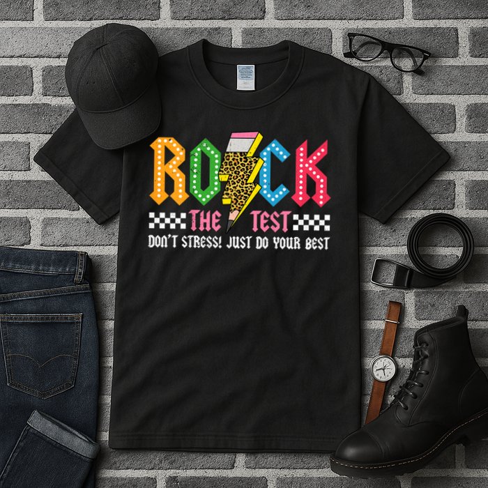 Rock The Test Testing Day Don't Stress ABCD Alphabet Tall T-Shirt