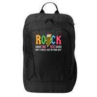 Rock The Test Testing Day Don't Stress ABCD Alphabet City Backpack