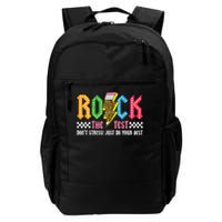 Rock The Test Testing Day Don't Stress ABCD Alphabet Backpack