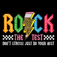 Rock The Test Testing Day Don't Stress ABCD Alphabet Backpack