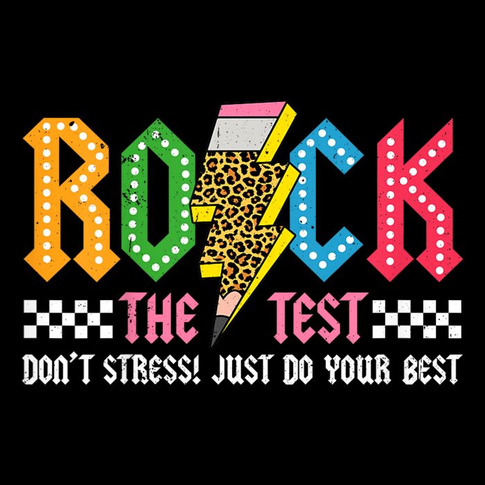 Rock The Test Testing Day Don't Stress ABCD Alphabet Backpack