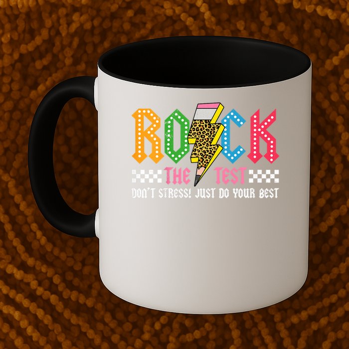 Rock The Test Testing Day Don't Stress ABCD Alphabet Mug