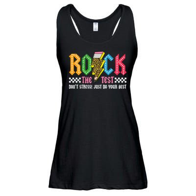Rock The Test Testing Day Don't Stress ABCD Alphabet Ladies Essential Flowy Tank