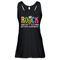 Rock The Test Testing Day Don't Stress ABCD Alphabet Ladies Essential Flowy Tank