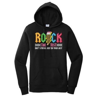 Rock The Test Testing Day Don't Stress ABCD Alphabet Women's Pullover Hoodie