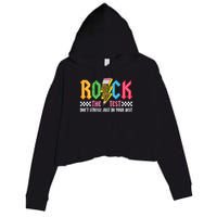 Rock The Test Testing Day Don't Stress ABCD Alphabet Crop Fleece Hoodie