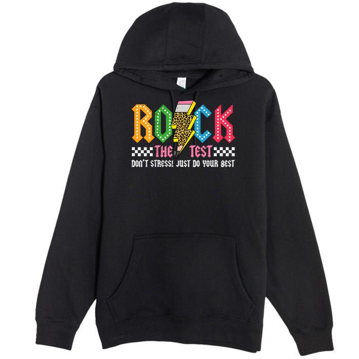 Rock The Test Testing Day Don't Stress ABCD Alphabet Premium Pullover Hoodie