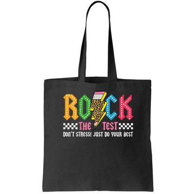 Rock The Test Testing Day Don't Stress ABCD Alphabet Bag