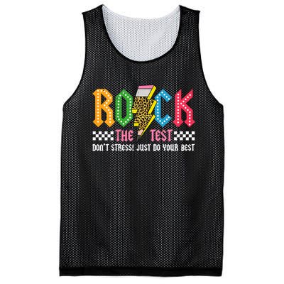 Rock The Test Testing Day Don't Stress ABCD Alphabet Mesh Reversible Basketball Jersey Tank