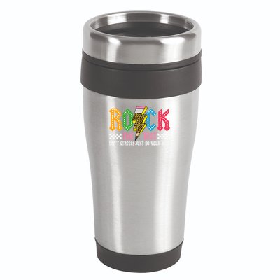 Rock The Test Testing Day Don't Stress ABCD Alphabet 16oz Travel Tumbler
