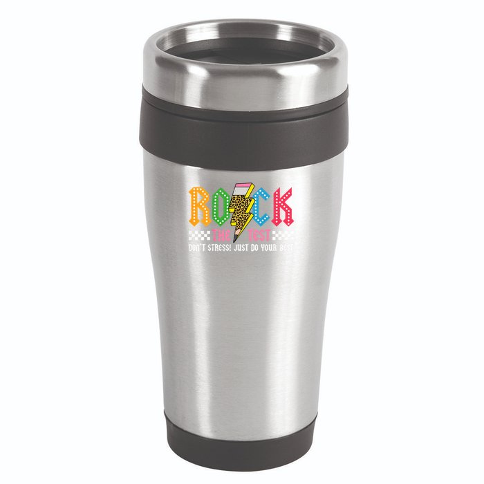 Rock The Test Testing Day Don't Stress ABCD Alphabet 16oz Travel Tumbler