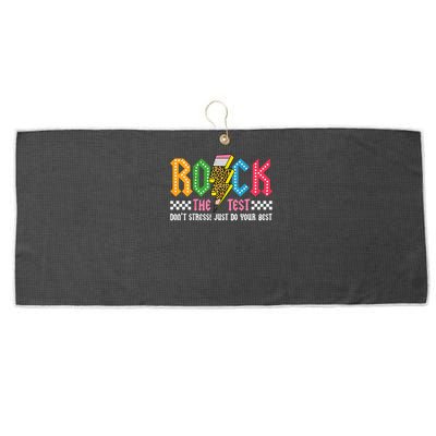 Rock The Test Testing Day Don't Stress ABCD Alphabet Large Microfiber Waffle Golf Towel