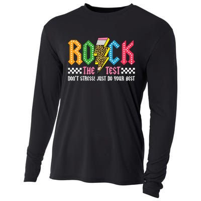 Rock The Test Testing Day Don't Stress ABCD Alphabet Cooling Performance Long Sleeve Crew