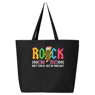 Rock The Test Testing Day Don't Stress ABCD Alphabet 25L Jumbo Tote