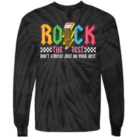 Rock The Test Testing Day Don't Stress ABCD Alphabet Tie-Dye Long Sleeve Shirt