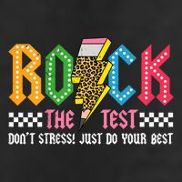 Rock The Test Testing Day Don't Stress ABCD Alphabet Trucker Hat