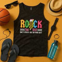 Rock The Test Testing Day Don't Stress ABCD Alphabet Tank Top