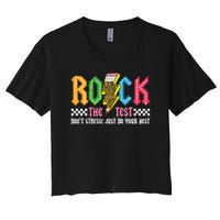 Rock The Test Testing Day Don't Stress ABCD Alphabet Crop Top