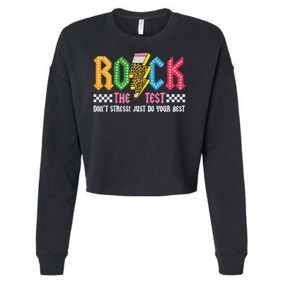 Rock The Test Testing Day Don't Stress ABCD Alphabet Cropped Pullover Crew