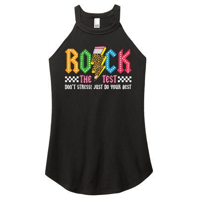 Rock The Test Testing Day Don't Stress ABCD Alphabet Women's Perfect Tri Rocker Tank