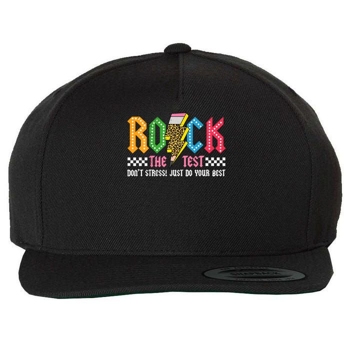 Rock The Test Testing Day Don't Stress ABCD Alphabet Wool Snapback Cap