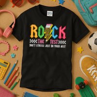 Rock The Test Testing Day Don't Stress ABCD Alphabet Kids T-Shirt