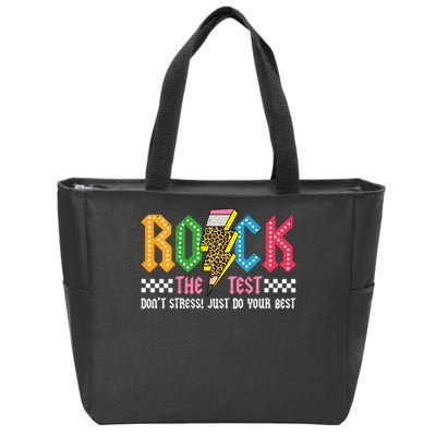 Rock The Test Testing Day Don't Stress ABCD Alphabet Zip Tote Bag