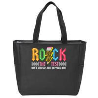 Rock The Test Testing Day Don't Stress ABCD Alphabet Zip Tote Bag