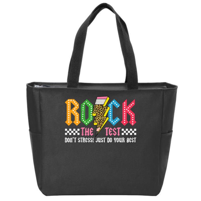 Rock The Test Testing Day Don't Stress ABCD Alphabet Zip Tote Bag