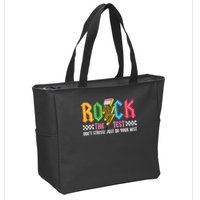 Rock The Test Testing Day Don't Stress ABCD Alphabet Zip Tote Bag