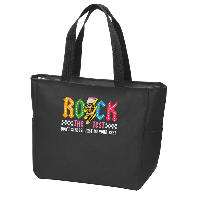Rock The Test Testing Day Don't Stress ABCD Alphabet Zip Tote Bag