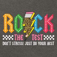 Rock The Test Testing Day Don't Stress ABCD Alphabet Cotton Canvas Backpack