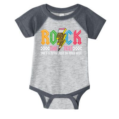 Rock The Test Testing Day Don't Stress ABCD Alphabet Infant Baby Jersey Bodysuit
