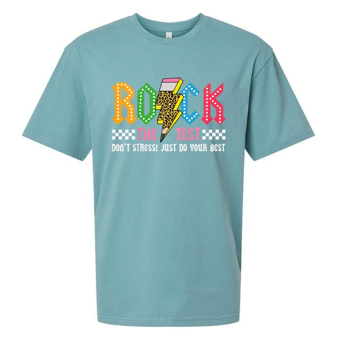 Rock The Test Testing Day Don't Stress ABCD Alphabet Sueded Cloud Jersey T-Shirt