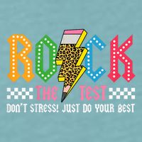 Rock The Test Testing Day Don't Stress ABCD Alphabet Sueded Cloud Jersey T-Shirt