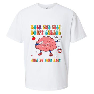 Rock the Test Don't Stress Testing Day Teacher Student Gift Sueded Cloud Jersey T-Shirt