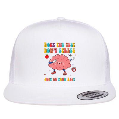 Rock the Test Don't Stress Testing Day Teacher Student Gift Flatbill Hat