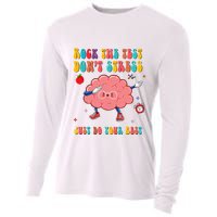 Rock the Test Don't Stress Testing Day Teacher Student Gift Cooling Performance Long Sleeve Crew
