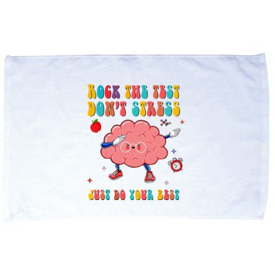 Rock the Test Don't Stress Testing Day Teacher Student Gift Microfiber Hand Towel
