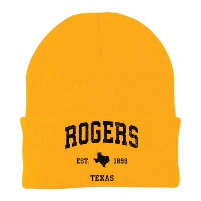 Rogers Texas Tx Vintage Athletic Sports Knit Cap Winter Beanie