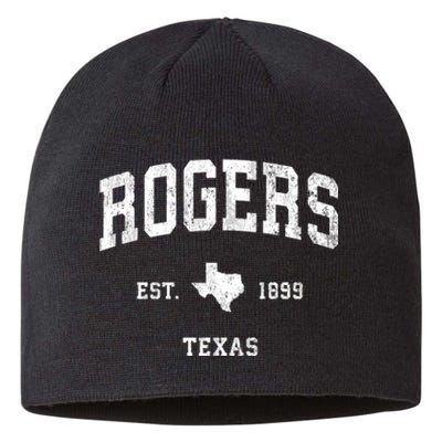 Rogers Texas Tx Vintage Athletic Sports Sustainable Beanie