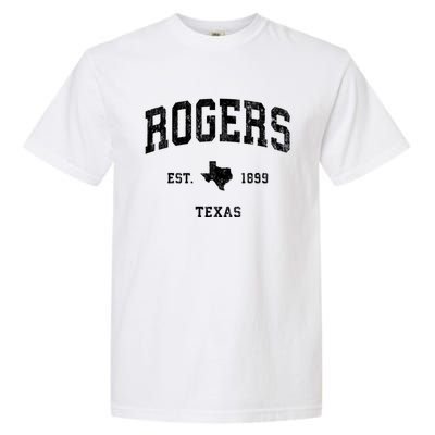 Rogers Texas Tx Vintage Athletic Sports Garment-Dyed Heavyweight T-Shirt