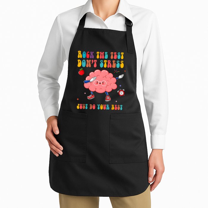 Rock The Test DonT Stress Just Do Your Best Funny Testing Day Apron